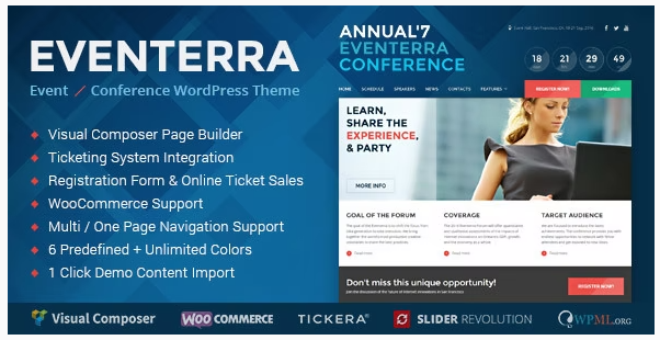 Eventerra – Event / Conference WordPress Theme