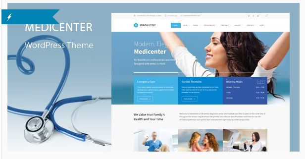 MediCenter - Health Medical Clinic WordPress Theme