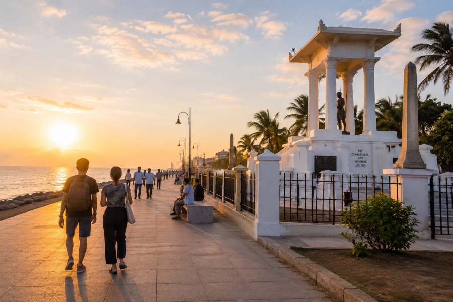 Explore Pondicherry's heritage streets, promenades, and temples with a planned sightseeing tour.