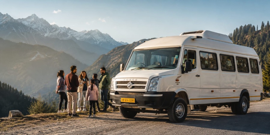 Comfortable tempo traveller options available for group tours, family outings, and corporate trips across Pondicherry and beyond.